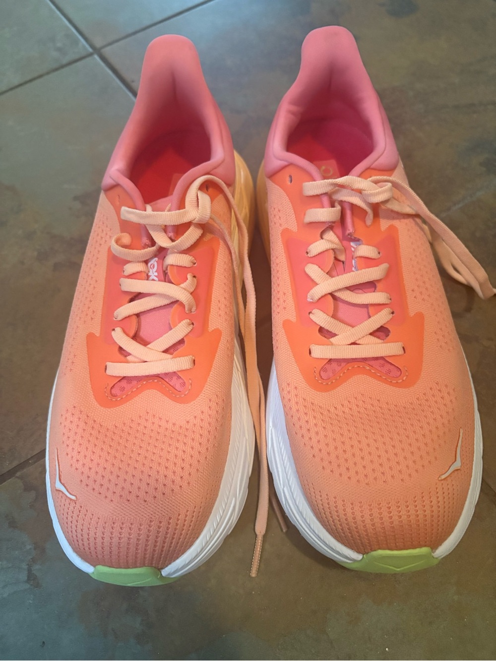 Hoka Women’s Coral and Pink Athletic Sneakers - Picture 2 of 6
